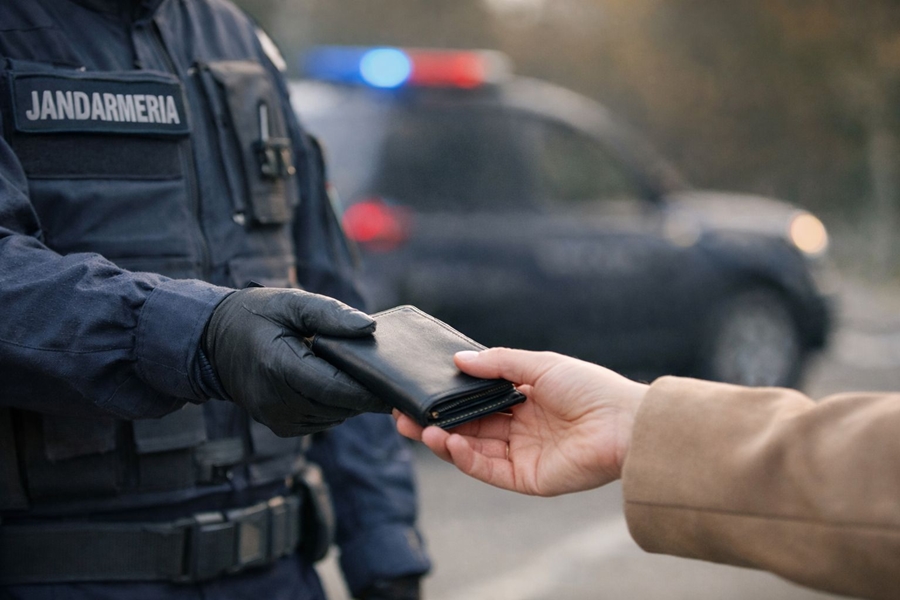 Portofel pierdut, recuperat de o brăileancă datorită intervenției rapide a jandarmilor