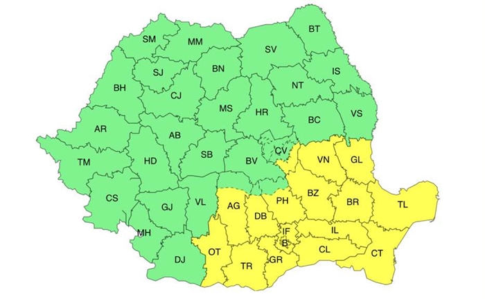 Viscol, ninsori și precipitații în mai multe regiuni din țără, până pe 22 februarie