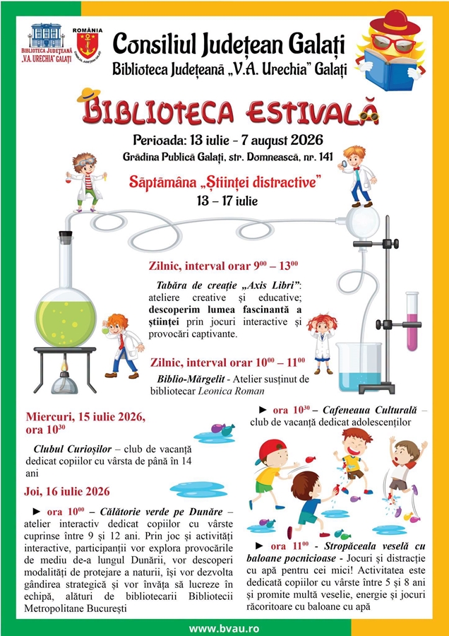 Săptămâna “Științei distractive” la Galați – Eveniment plin de creativitate și multă voie bună, dedicat copiilor și adolescenților