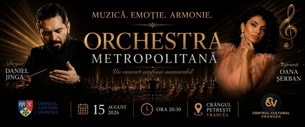 Orchestra Metropolitană București va susține un concert în aer liber la Crângul Petrești, din Vrancea