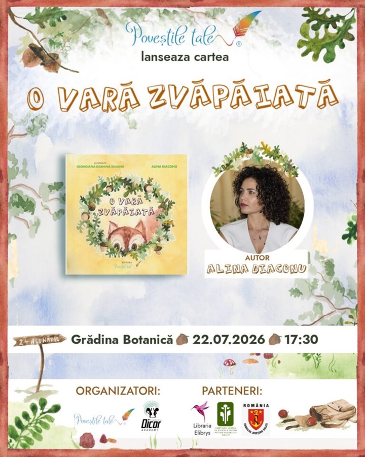 “O vară zvăpăiată”, invitație în lumea poveștilor. Lansare de carte la Complexul Muzeal de Științele Naturii “Răsvan Angheluță”
