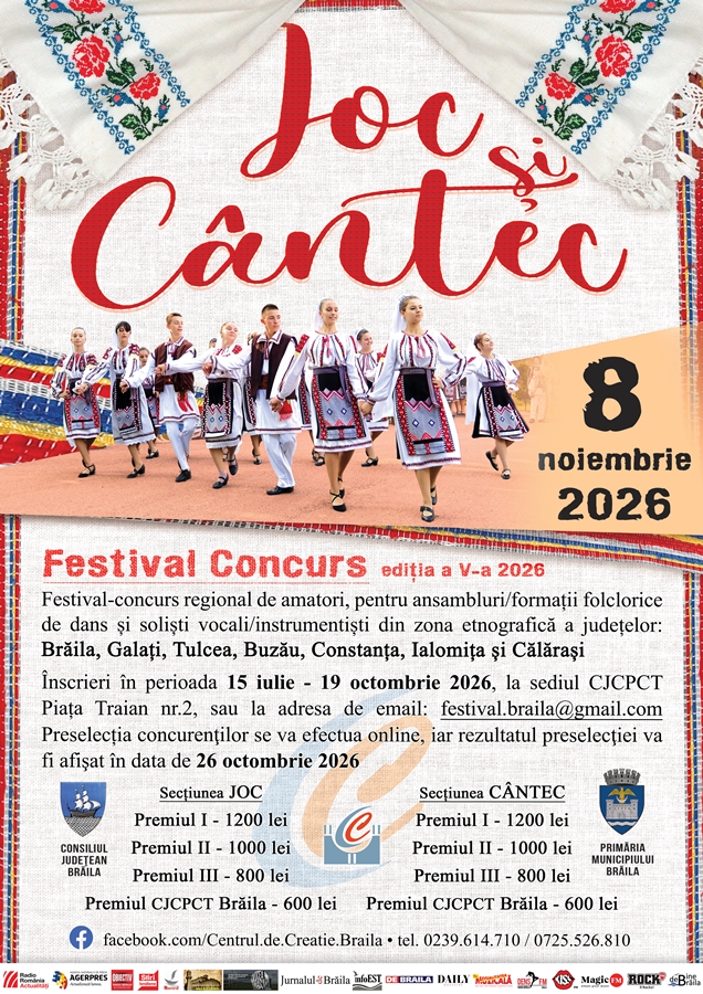 Au început înscrierile pentru preselecția concursului regional de amatori “Joc și cântec”