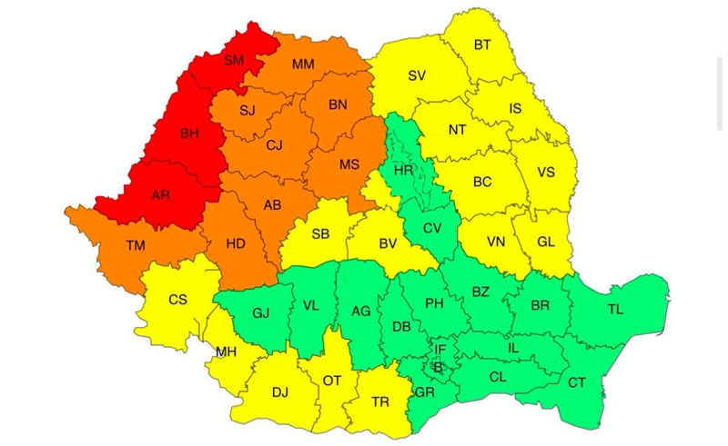 Caniculă și disconfort termic ridicat în următoarele zile. Temperaturi maxime, cuprinse între 33 și 37 de grade!