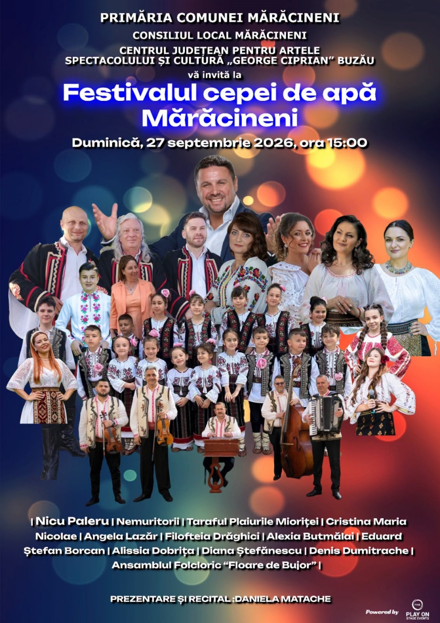 “Festivalul Cepei de Apă de Mărăcineni” revine cu o nouă ediție, duminică, 27 septembrie