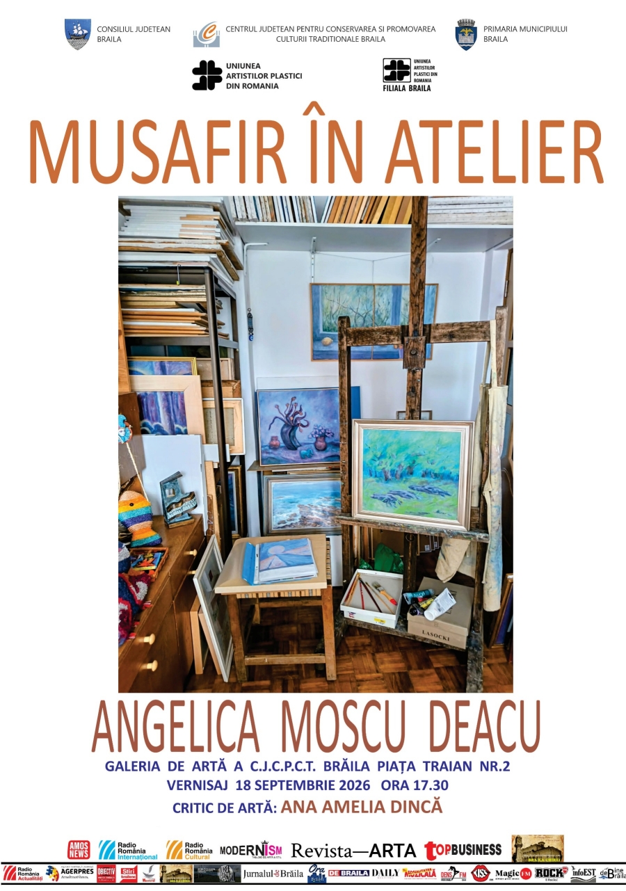 “Musafir în atelier”, o invitație în universul plastic al artistei Angelica Moscu Deacu
