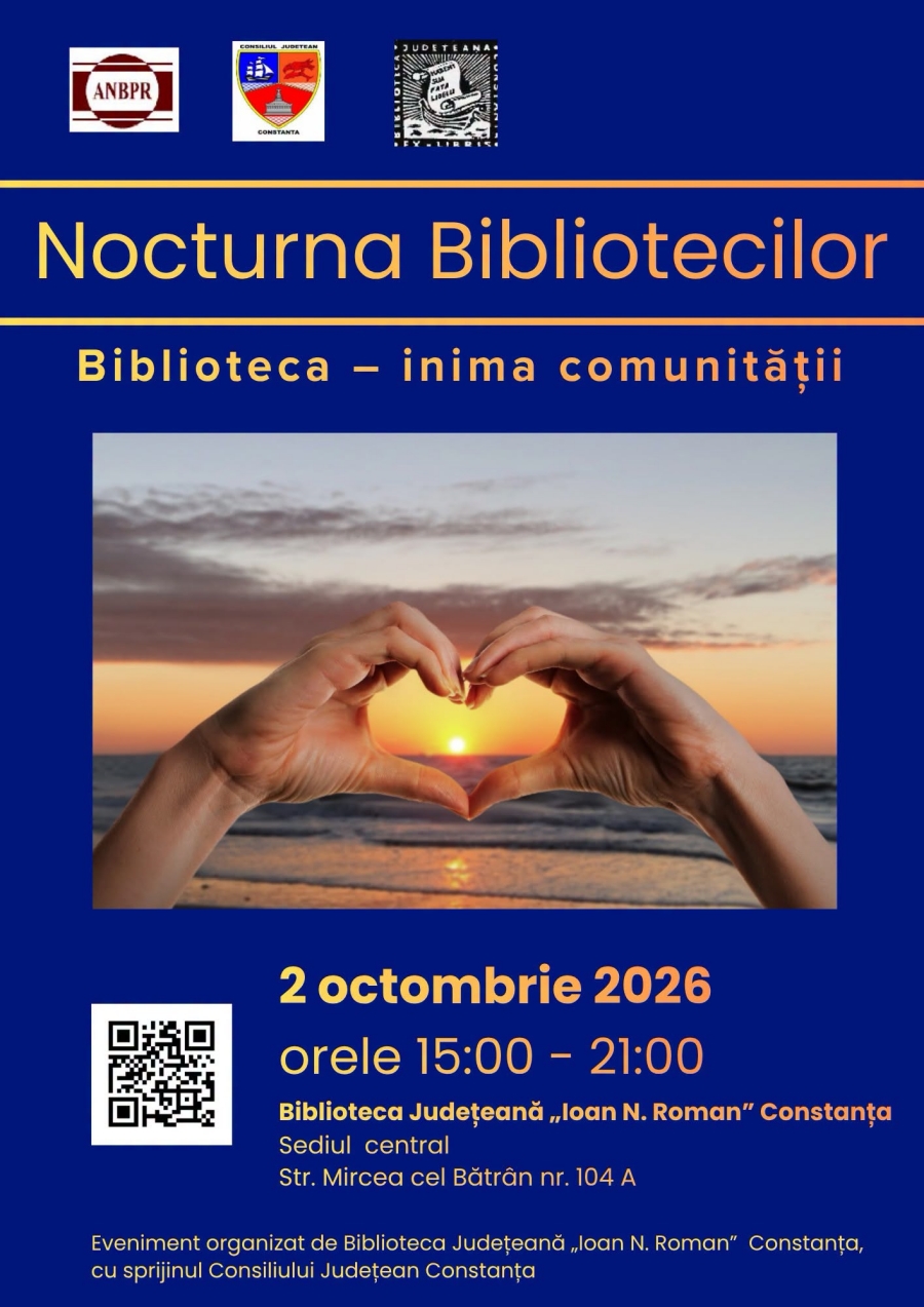 Nocturna Bibliotecilor 2026: Biblioteca Județeană Constanța își deschide porțile pentru o seară dedicată comunității