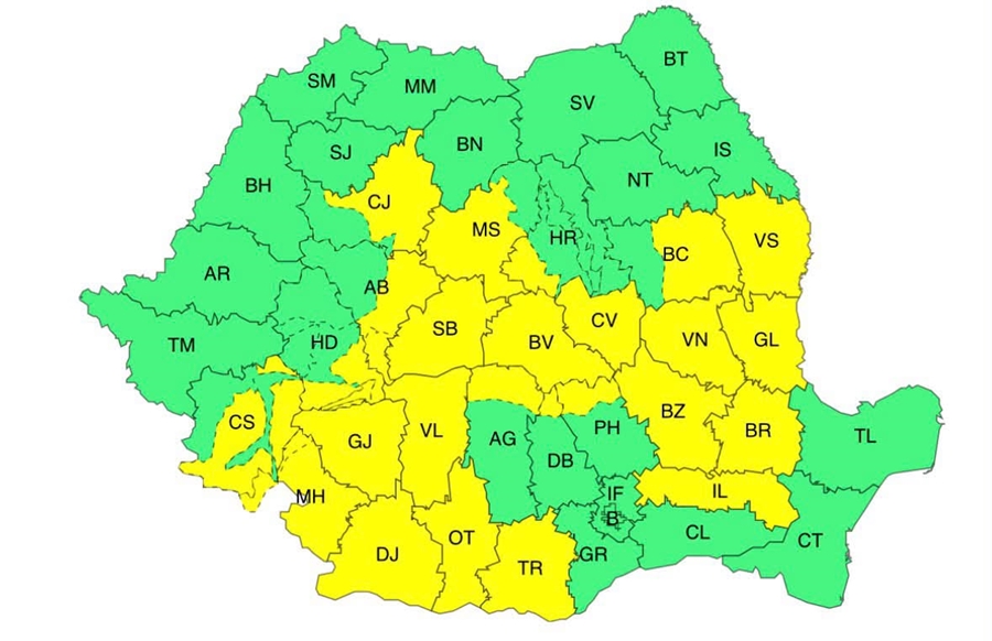 Vremea se răcește brusc în următoarele zile. ANM anunță vânt puternic, ploi și condiții de brumă