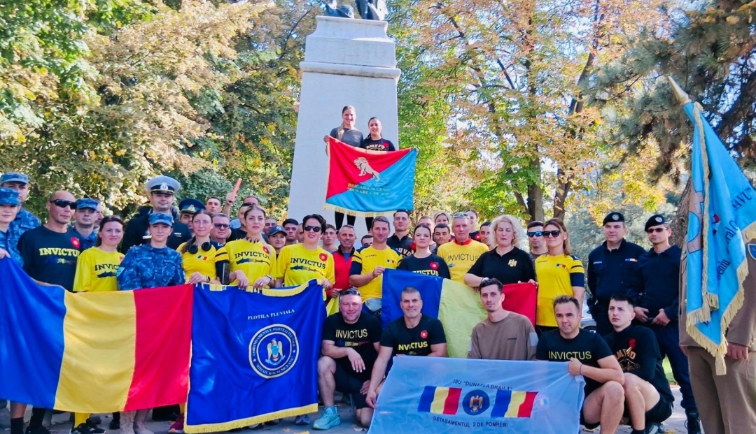 “Ștafeta Veteranilor Invictus – Traseul Roșu”, preluată cu mândrie și emoție de jandarmii brăileni